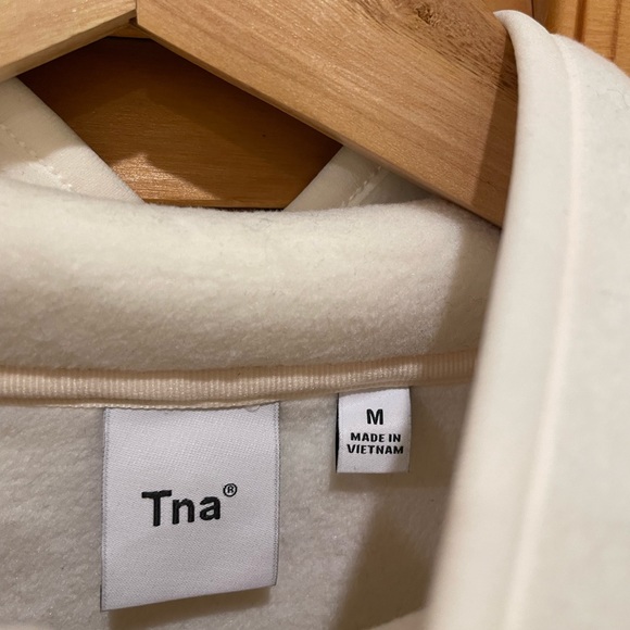 Aritzia TNA Sno Polar ¼ Zip Hip Sweater in Whisper White - Picture 4 of 4